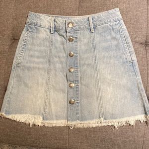 American Eagle Denim Front Button-up Mini Skirt - 00 - Perfect Condition